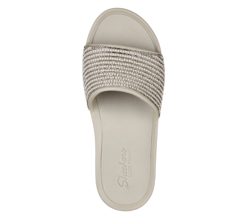 Dámské Sandály Skechers Foamies: Cali Charm - Be Fancy Šedé Hnědé | CZ.111311TPE