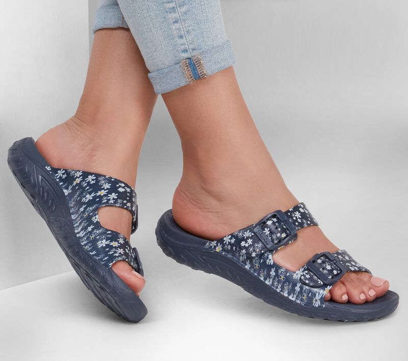 Dámské Sandály Skechers Foamies: Reggae - Lil' Daises Tmavě Blankyt Bílé | CZ.111174NVW