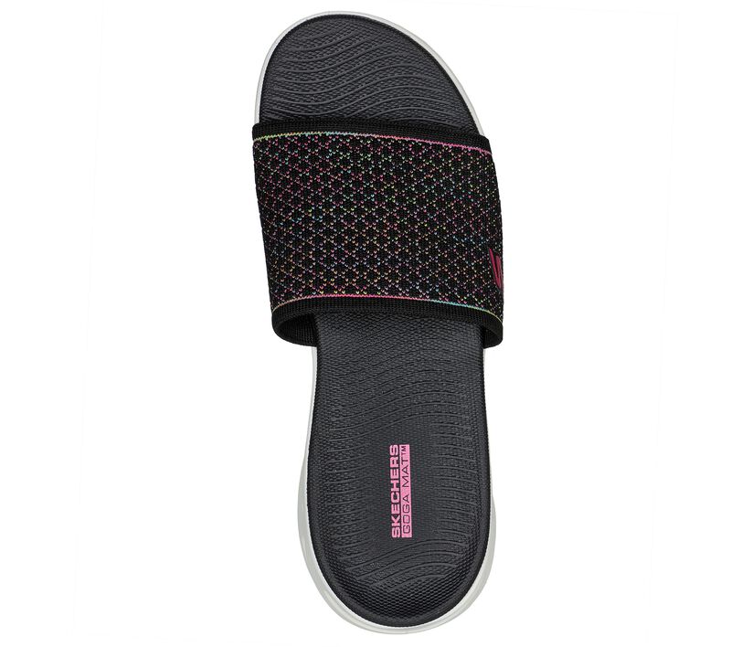 Dámské Sandály Skechers GO Glide-Step Flex Sandal - Sunlight Černé Viacfarebný | CZ.141227BKMT