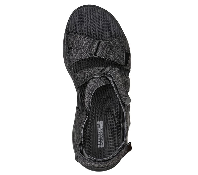 Dámské Sandály Skechers GO WALK 6 Sandal - Limitless Černé Šedé | CZ.140650BKGY