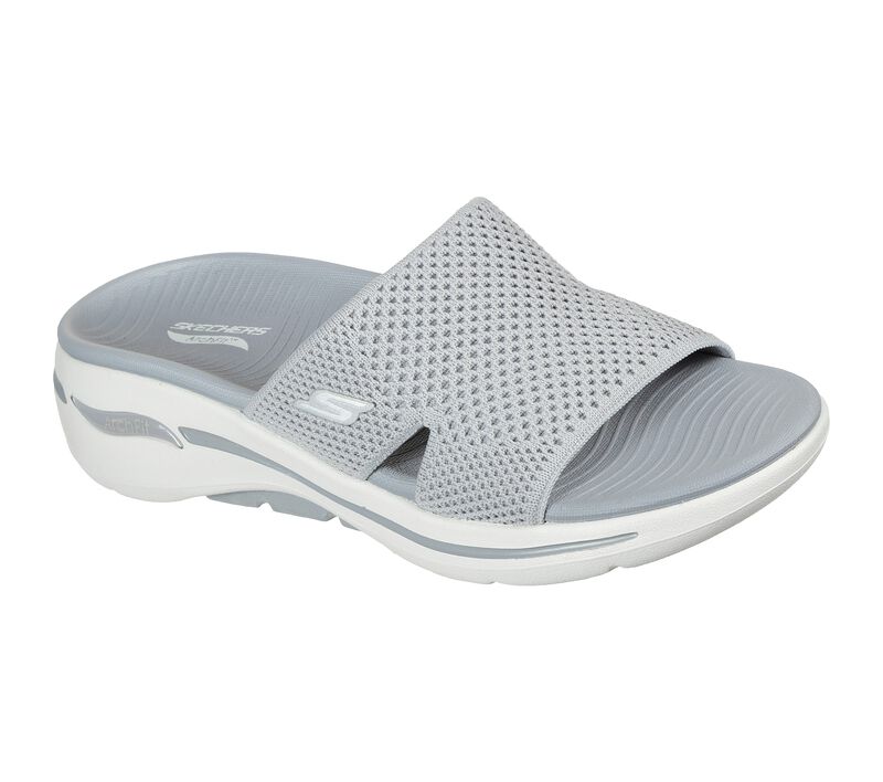 Dámské Sandály Skechers GO WALK Arch Fit - Worthy Šedé | CZ.140224GRY