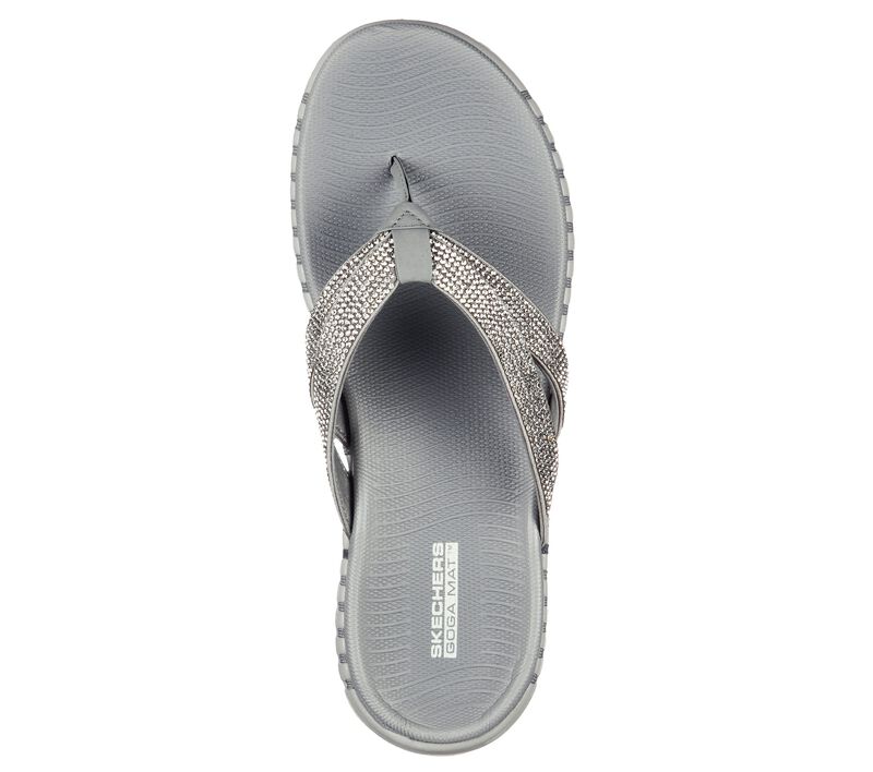 Dámské Sandály Skechers GOwalk Smart - Shimmer Šedé | CZ.140177GRY