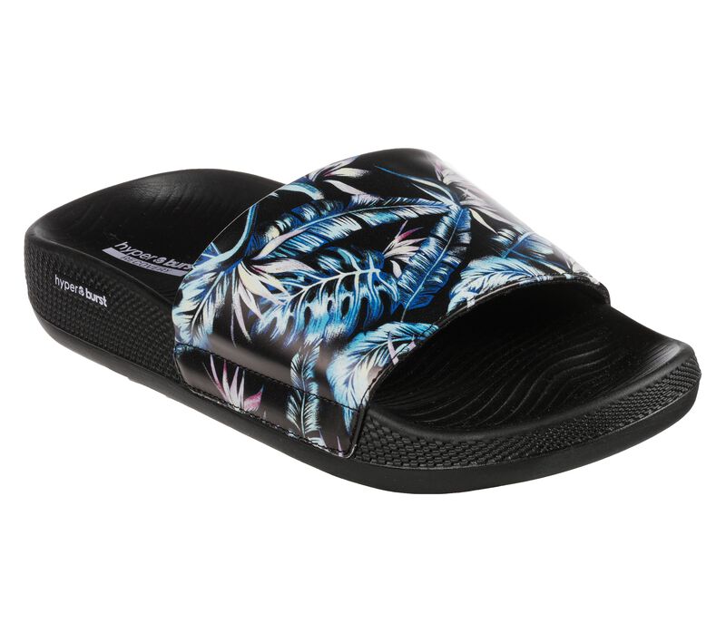 Dámské Sandály Skechers Hyper Pantofle - Island Palms Černé Viacfarebný | CZ.140445BKMT