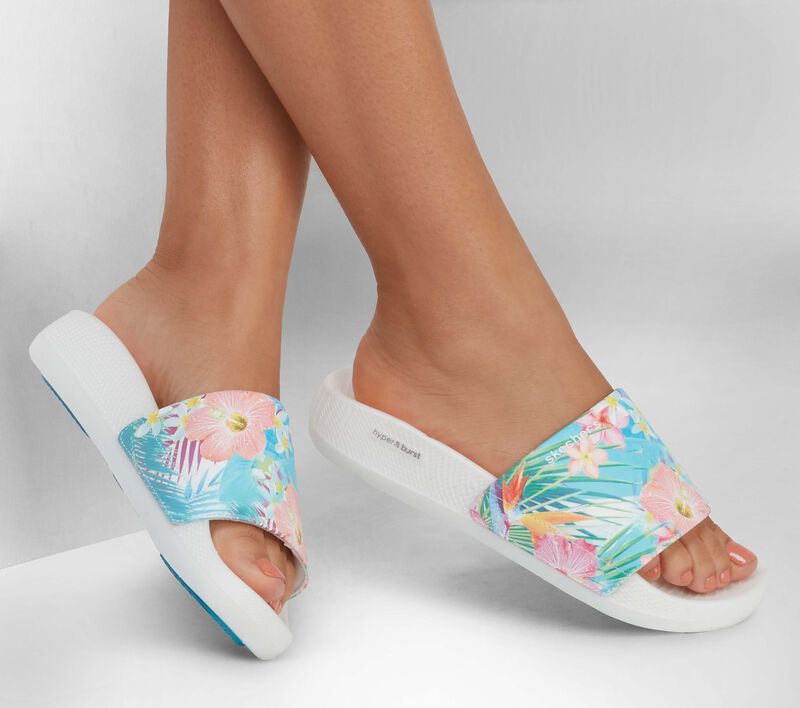 Dámské Sandály Skechers Hyper Pantofle - Tropical Bílé Viacfarebný | CZ.140446WMLT