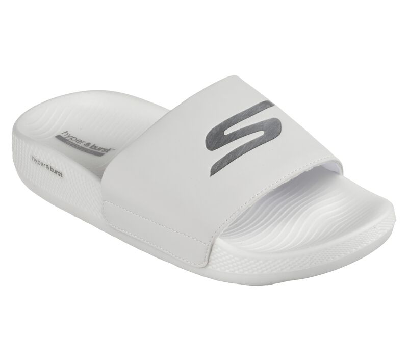 Dámské Sandály Skechers Hyper Pantofle - Superb Bílé | CZ.172020WHT