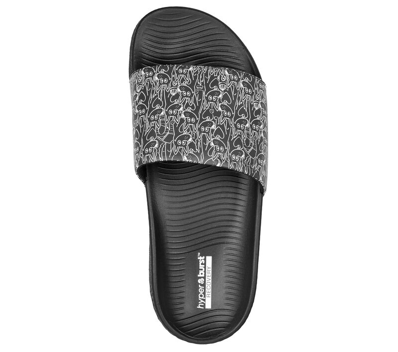 Dámské Sandály Skechers Hyper Pantofle - Puppy Love Černé | CZ.172026BLK