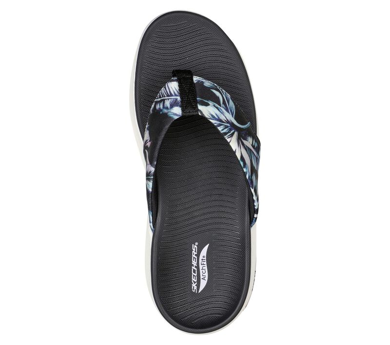 Dámské Sandály Skechers Max Cushioning Arch Fit Prime - Island Time Černé Viacfarebný | CZ.140501BKMT