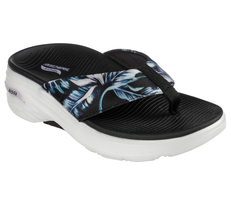 Dámské Sandály Skechers Max Cushioning Arch Fit Prime - Island Time Černé Viacfarebný | CZ.140501BKMT