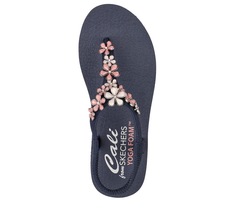 Dámské Sandály Skechers Meditation - Glass Daisy Tmavě Blankyt Růžové | CZ.32922NVPK