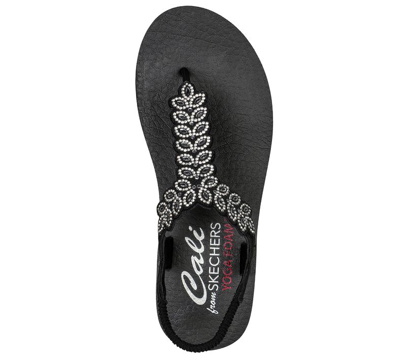 Dámské Sandály Skechers Meditation - Happy Tears Černé | CZ.119311BLK