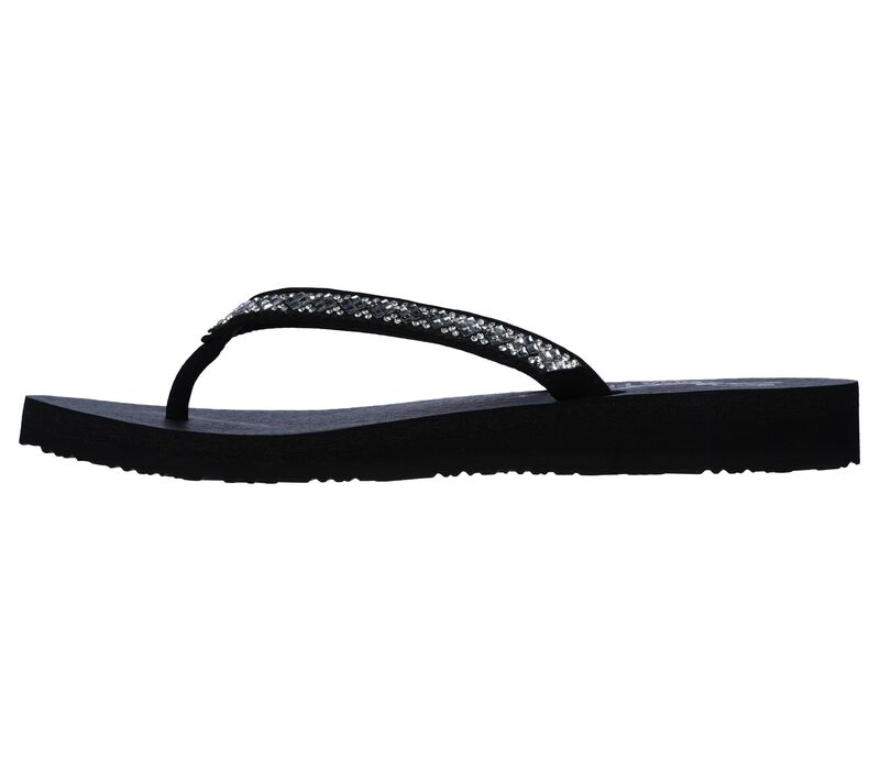 Dámské Sandály Skechers Meditation - Perfect 10 Černé Stříbrné | CZ.31756BKSL