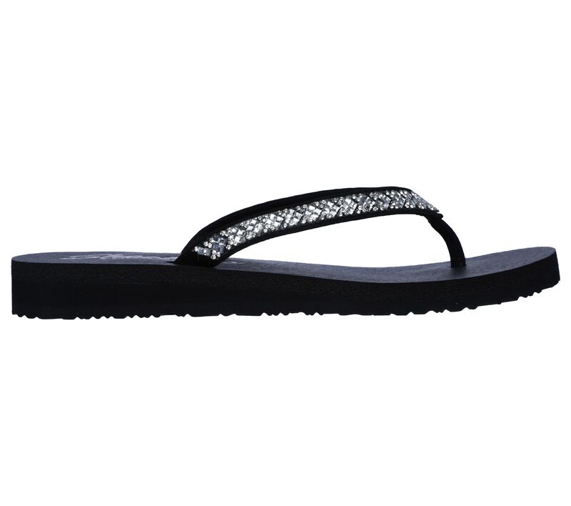 Dámské Sandály Skechers Meditation - Perfect 10 Černé Stříbrné | CZ.31756BKSL