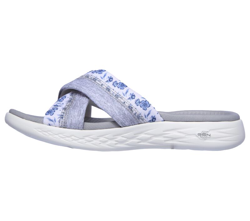 Dámské Sandály Skechers On-the-GO 600 - Blooms Bílé Šedé | CZ.140038WGY