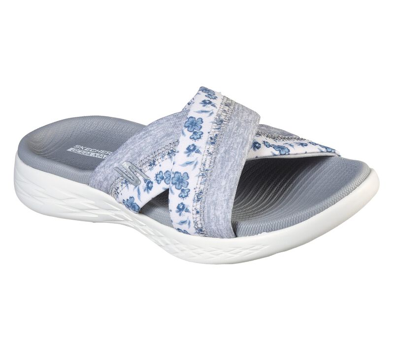 Dámské Sandály Skechers On-the-GO 600 - Blooms Bílé Šedé | CZ.140038WGY