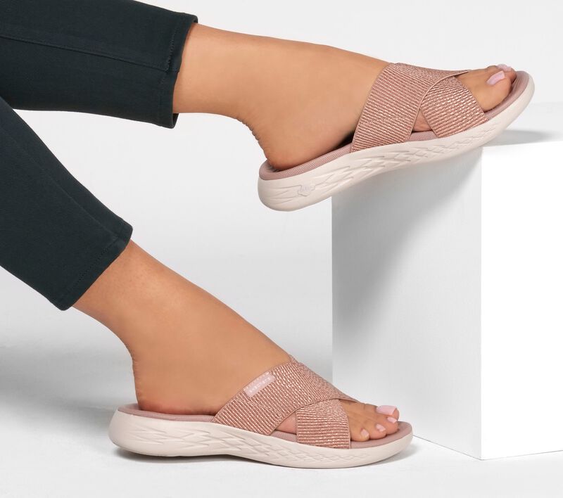 Dámské Sandály Skechers On-the-GO 600 - Glistening Rosegold | CZ.16259RSGD