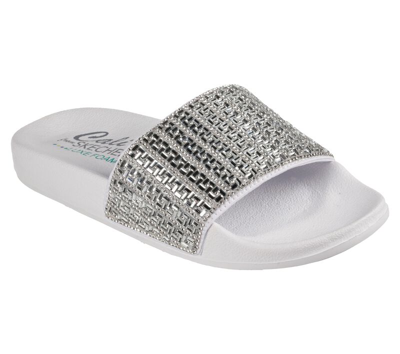 Dámské Sandály Skechers Pop Ups - New Spark Bílé | CZ.119320WHT