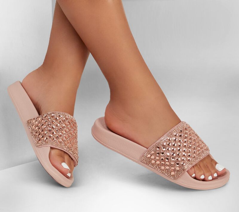 Dámské Sandály Skechers Pop Ups - Pantofle By Růžové | CZ.119319PNK