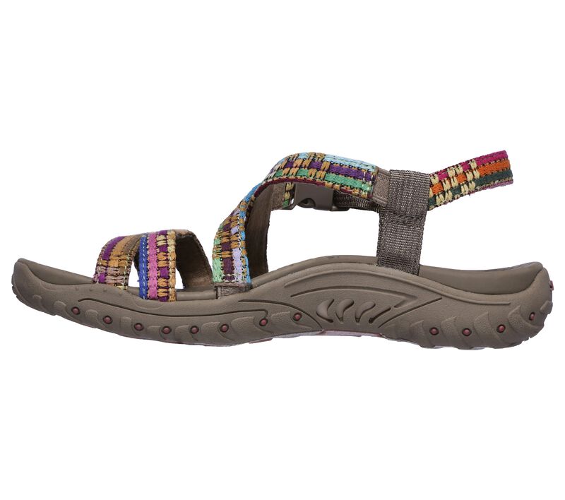 Dámské Sandály Skechers Reggae - Sew Me Šedé Hnědé Viacfarebný | CZ.41113TPMT