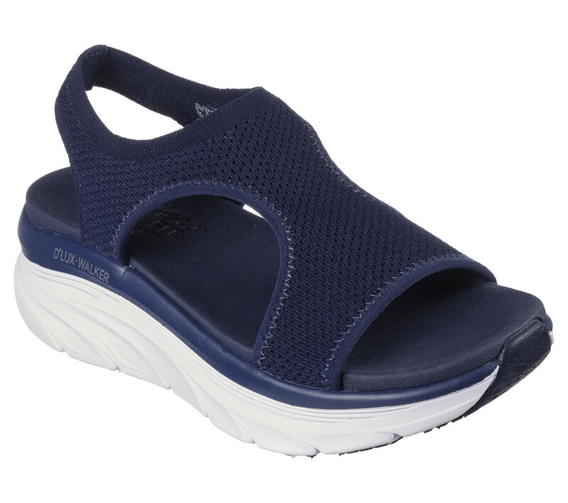 Dámské Sandály Skechers Relaxed Fit: D\'Lux Walker - Retro Sun Tmavě Blankyt | CZ.119235NVY