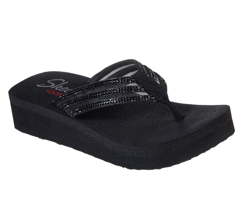 Dámské Sandály Skechers Vinyasa - Sugar Pie Černé | CZ.31617BBK