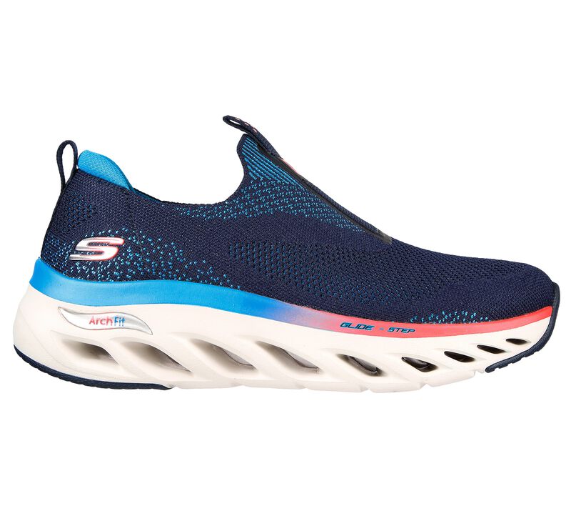 Dámské Slip On Skechers Arch Fit Glide-Step Tmavě Blankyt Viacfarebný | CZ.149387NVMT