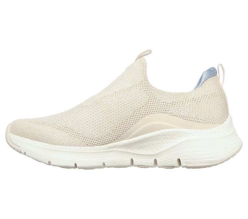 Dámské Slip On Skechers Arch Fit - Keep It Up Bílé | CZ.149415OFWT