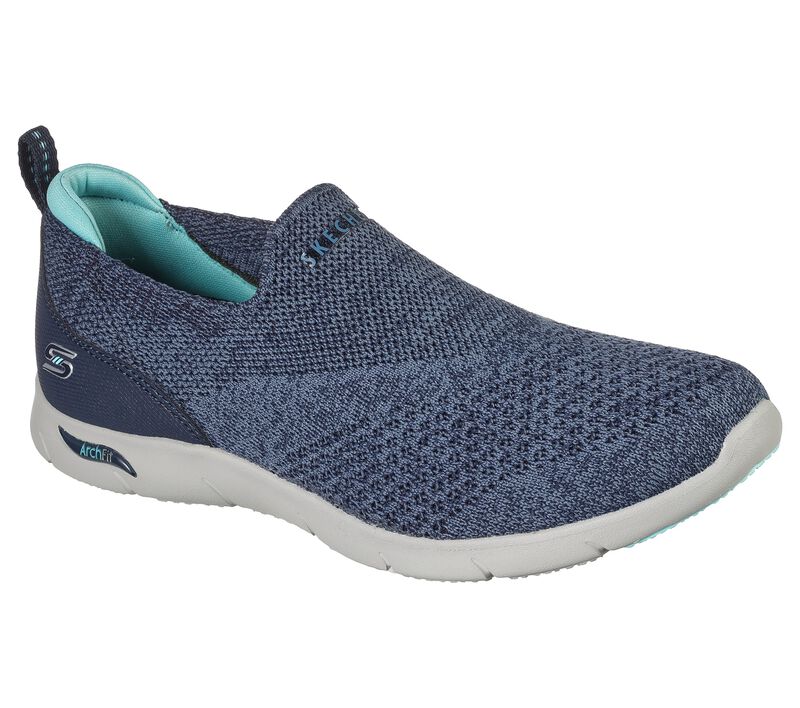 Dámské Slip On Skechers Arch Fit Refine - Don\'t Go Tmavě Blankyt Blankyt | CZ.104164NVBL