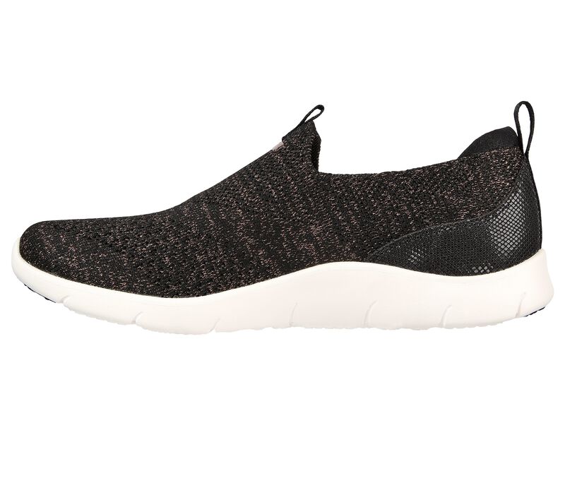 Dámské Slip On Skechers Arch Fit Refine - Showcase Černé Růžové Zlaté | CZ.104276BKRG