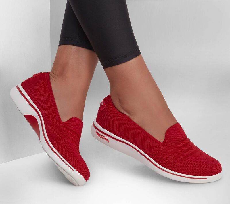 Dámské Slip On Skechers Arch Fit Uplift - Cutting Edge Červené | CZ.136560RED