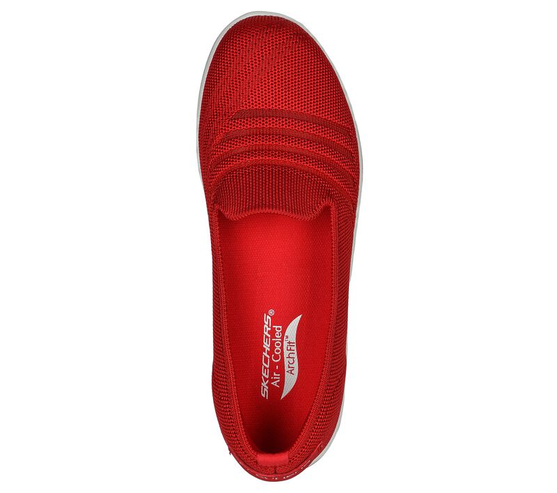 Dámské Slip On Skechers Arch Fit Uplift - Cutting Edge Červené | CZ.136560RED