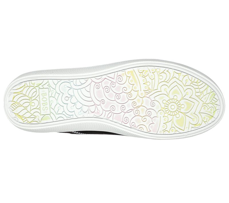 Dámské Slip On Skechers BOBS B Cute - Floral Party Černé | CZ.113320BLK