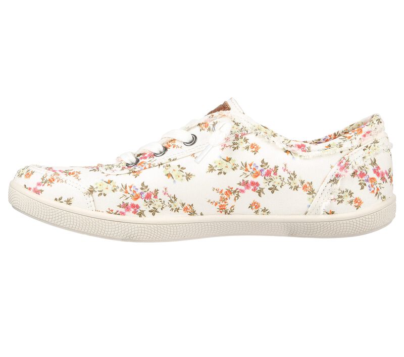 Dámské Slip On Skechers BOBS B Cute - Floral Kiss Bílé Viacfarebný | CZ.113849WMLT