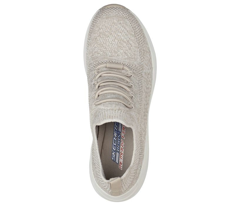 Dámské Slip On Skechers BOBS Sportovní Sparrow 2.0 - Vítr Chime Šedé Hnědé | CZ.117256TPE