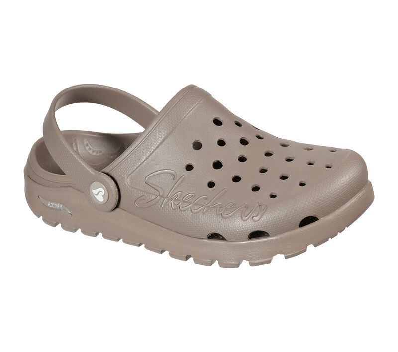 Dámské Slip On Skechers Foamies: Arch Fit Footsteps - Pure Joy Šedé Hnědé | CZ.111371TPE