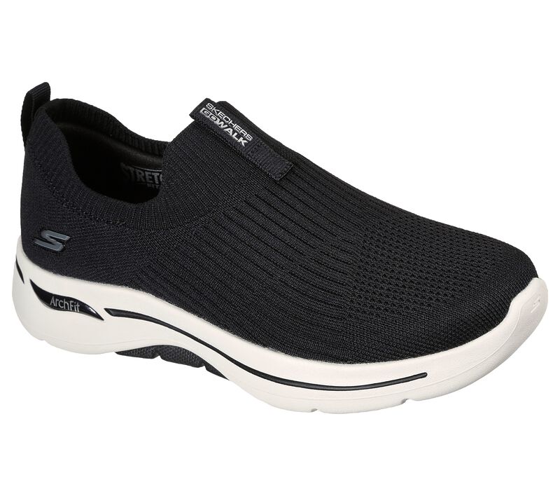 Dámské Slip On Skechers GO WALK Arch Fit - Iconic Černé | CZ.124409BLK