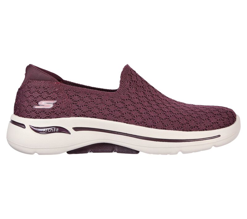 Dámské Slip On Skechers GO WALK Arch Fit Vínové | CZ.124499BURG