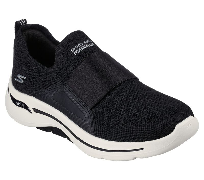 Dámské Slip On Skechers GO WALK Arch Fit - Mabyn Černé Bílé | CZ.124869BKW