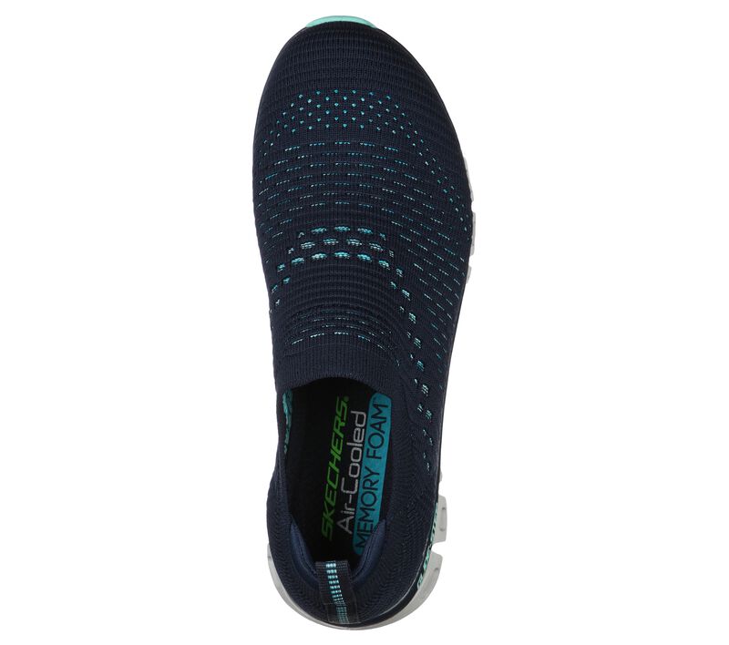 Dámské Slip On Skechers Glide-Step - Oh So Soft Tmavě Blankyt Světle Blankyt | CZ.104121NVLB