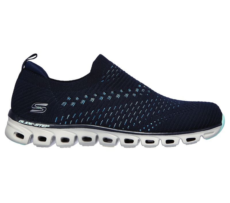 Dámské Slip On Skechers Glide-Step - Oh So Soft Tmavě Blankyt Světle Blankyt | CZ.104121NVLB