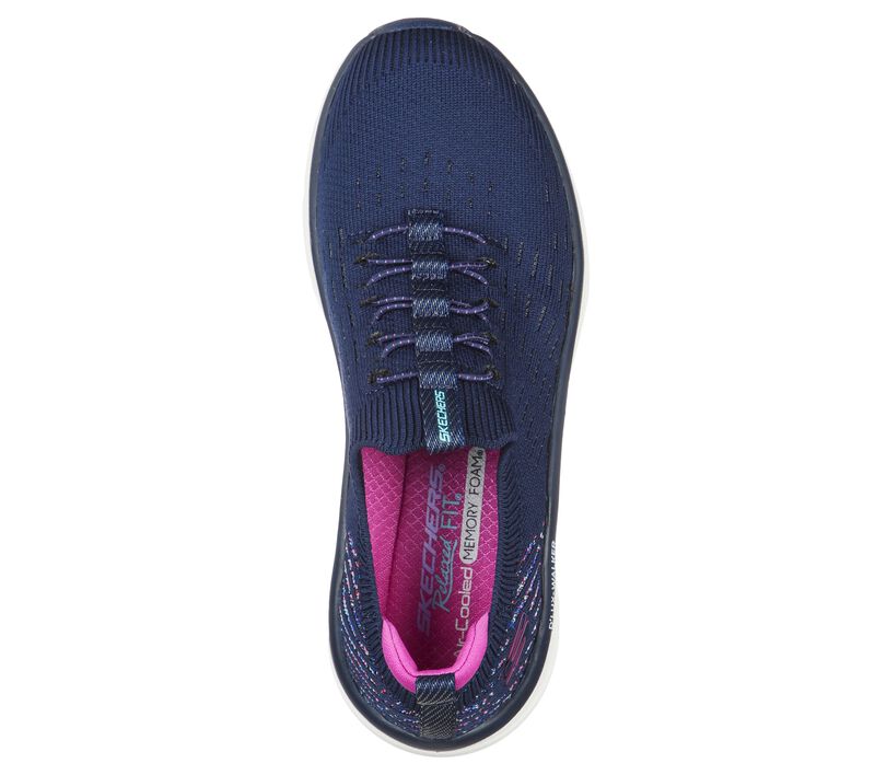 Dámské Slip On Skechers Relaxed Fit: D'Lux Walker - Star Stunner Tmavě Blankyt Fialové | CZ.149356NVPR