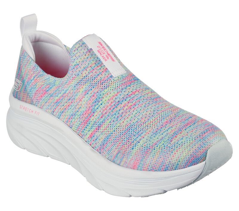 Dámské Slip On Skechers Relaxed Fit: D\'Lux Walker - Rainbow Sky Bílé Viacfarebný | CZ.149367WMLT