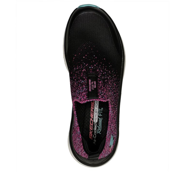 Dámské Slip On Skechers Relaxed Fit: D'Lux Walker - Wrap Party Černé Viacfarebný | CZ.149814BKMT