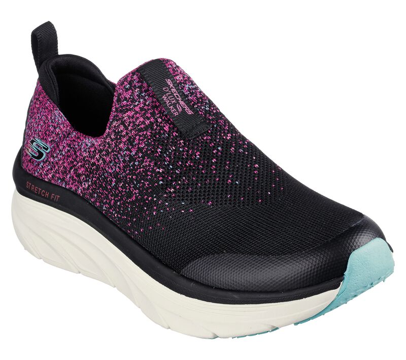 Dámské Slip On Skechers Relaxed Fit: D\'Lux Walker - Wrap Party Černé Viacfarebný | CZ.149814BKMT