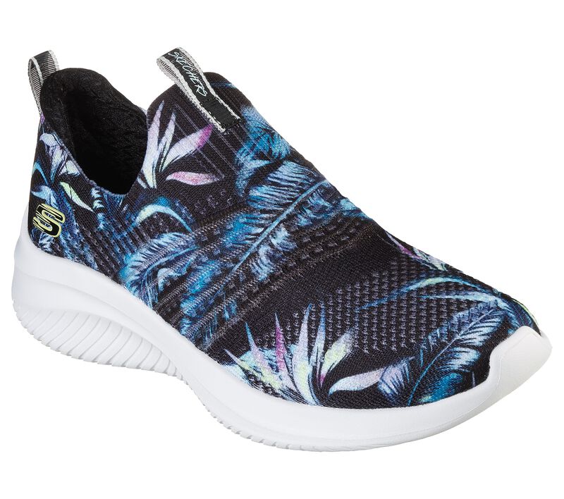 Dámské Slip On Skechers Ultra Flex 3.0 - Island Tropic Černé Viacfarebný | CZ.149618BKMT