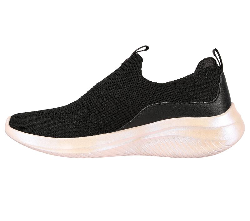 Dámské Slip On Skechers Ultra Flex 3.0 - Bright Spirits Černé Světle Růžové | CZ.149852BKLP