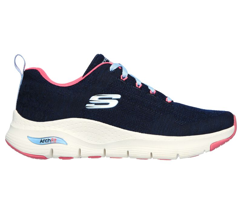 Dámské Sportovní Tenisky Skechers Arch Fit - Comfy Wave Tmavě Blankyt Růžové | CZ.149414NVHP