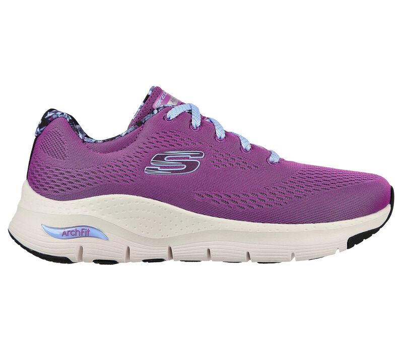 Dámské Sportovní Tenisky Skechers Arch Fit - Floral Blossom Fialové Černé | CZ.149615PRBK