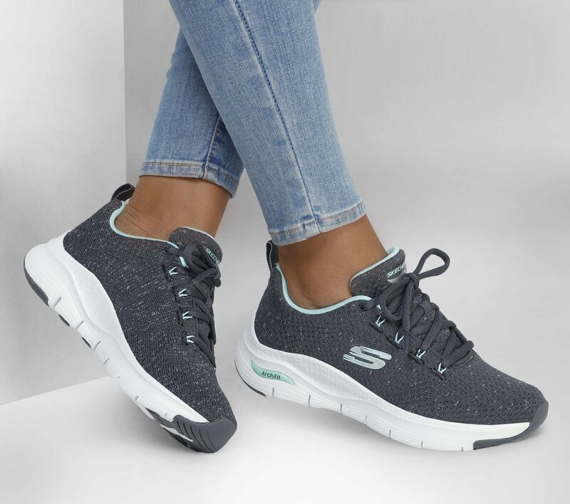 Dámské Sportovní Tenisky Skechers Arch Fit - Glee For All Šedé Tyrkysové | CZ.149713GYTQ