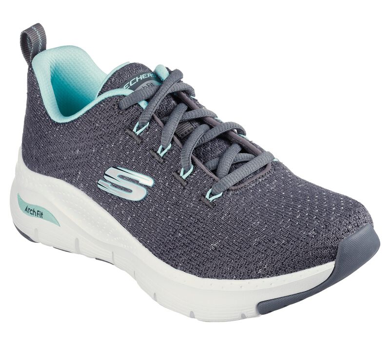 Dámské Sportovní Tenisky Skechers Arch Fit - Glee For All Šedé Tyrkysové | CZ.149713GYTQ