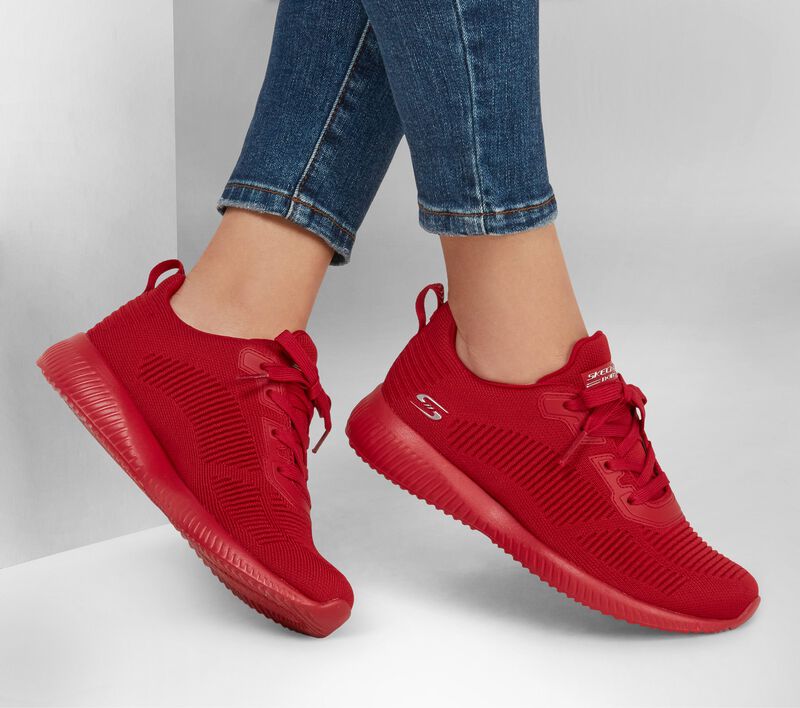 Dámské Sportovní Tenisky Skechers BOBS Sportovní Squad - Flash Pop Červené | CZ.117069RED